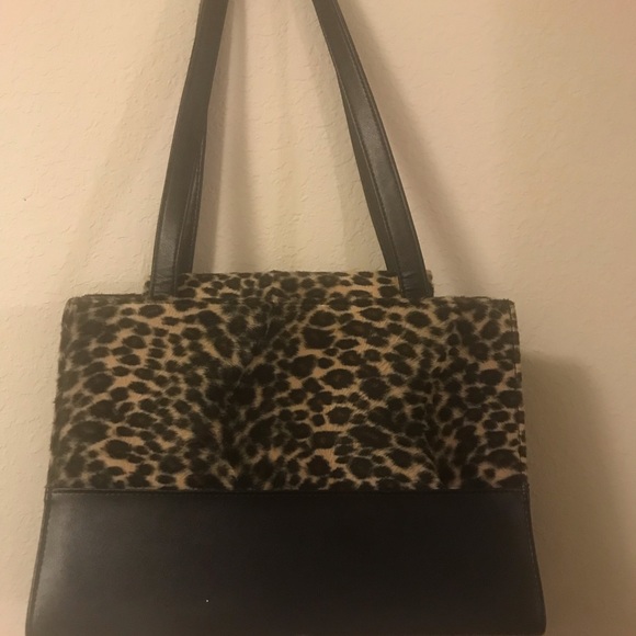 Faux animal print fur Kate Spade bag - Picture 1 of 6